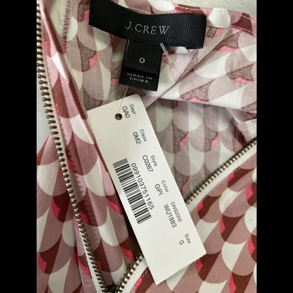 J, Crew NWT Modern Print Sleeveless Top  0